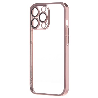 Чехол-накладка для Apple iPhone 13 Pro (розовое золото) - PC073 с закрытой камерой