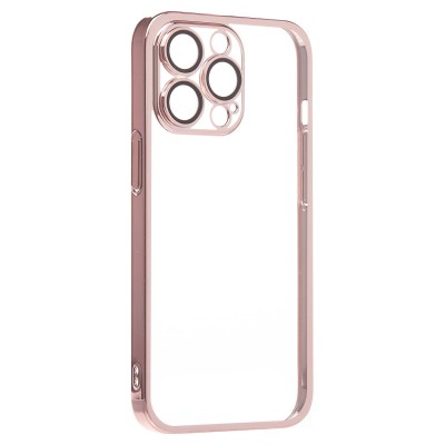Чехол-накладка для Apple iPhone 13 Pro (розовое золото) - PC073 с закрытой камерой