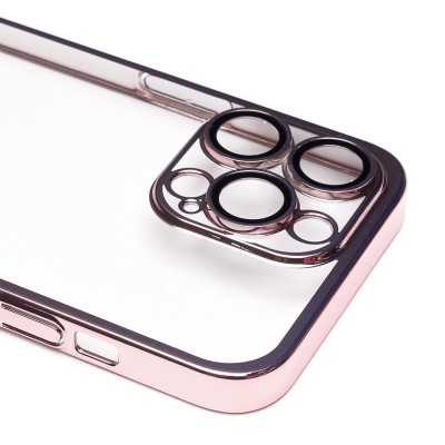 Чехол-накладка для Apple iPhone 13 Pro (розовое золото) - PC073 с закрытой камерой