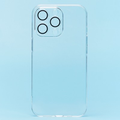 Чехол-накладка для Apple iPhone 13 Pro (прозрачный) - PC073 с закрытой камерой