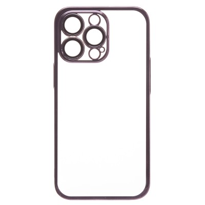 Чехол-накладка для Apple iPhone 13 Pro (фиолетовый) - PC073 с закрытой камерой