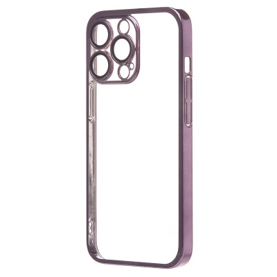 Чехол-накладка для Apple iPhone 13 Pro (фиолетовый) - PC073 с закрытой камерой
