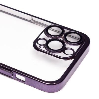 Чехол-накладка для Apple iPhone 13 Pro (фиолетовый) - PC073 с закрытой камерой