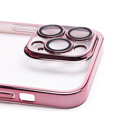 Чехол-накладка для Apple iPhone 14 Pro Max (розовое золото) - PC073 с закрытой камерой