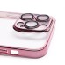 Чехол-накладка для Apple iPhone 14 Pro Max (розовое золото) - PC073 с закрытой камерой