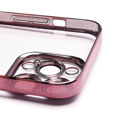 Чехол-накладка для Apple iPhone 14 Pro Max (розовое золото) - PC073 с закрытой камерой