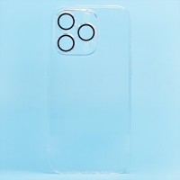 Чехол-накладка для Apple iPhone 14 Pro (прозрачный) - PC073 с закрытой камерой