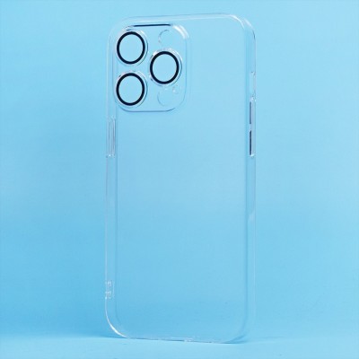 Чехол-накладка для Apple iPhone 14 Pro (прозрачный) - PC073 с закрытой камерой