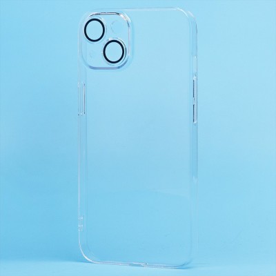 Чехол-накладка для Apple iPhone 14 (прозрачный) - PC073 с закрытой камерой