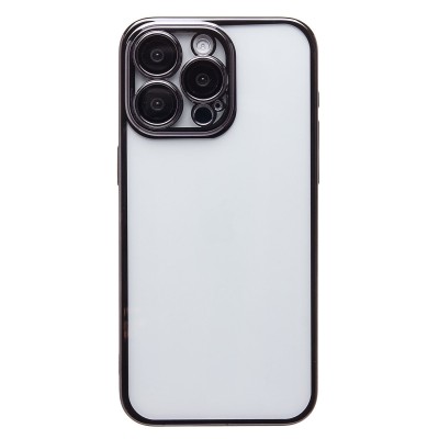 Чехол-накладка для Apple iPhone 15 Pro Max (черный) - PC073 с закрытой камерой