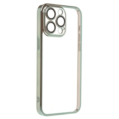 Чехол-накладка для Apple iPhone 15 Pro Max (зеленый) - PC073 с закрытой камерой