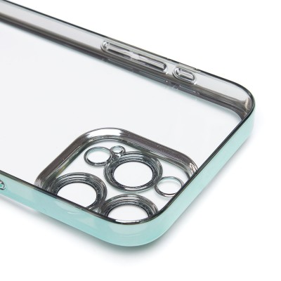 Чехол-накладка для Apple iPhone 15 Pro Max (зеленый) - PC073 с закрытой камерой