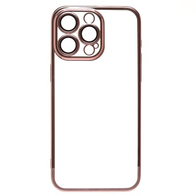 Чехол-накладка для Apple iPhone 15 Pro Max (розовое золото) - PC073 с закрытой камерой