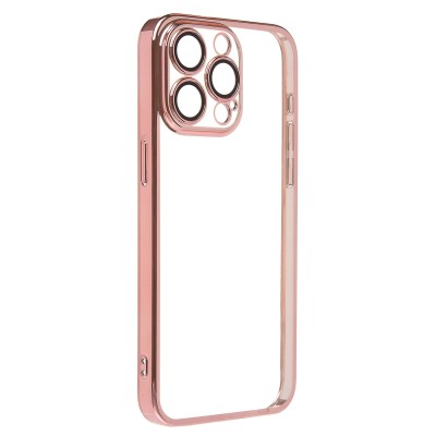 Чехол-накладка для Apple iPhone 15 Pro Max (розовое золото) - PC073 с закрытой камерой