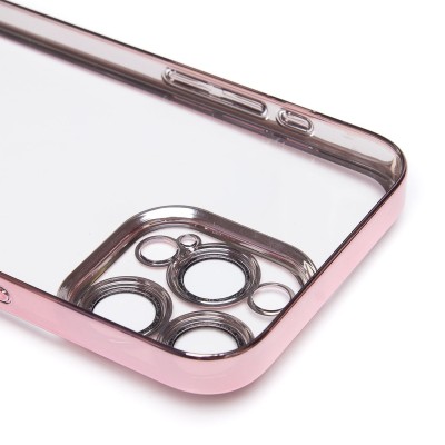 Чехол-накладка для Apple iPhone 15 Pro Max (розовое золото) - PC073 с закрытой камерой