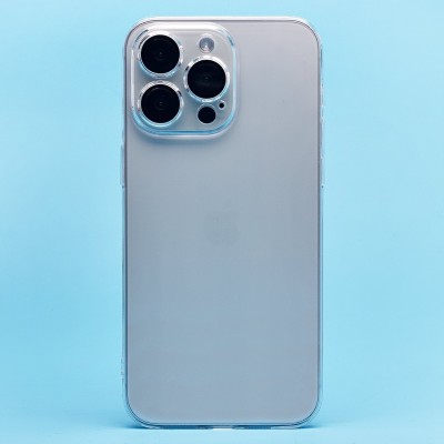 Чехол-накладка для Apple iPhone 15 Pro Max (прозрачный) - PC073 с закрытой камерой