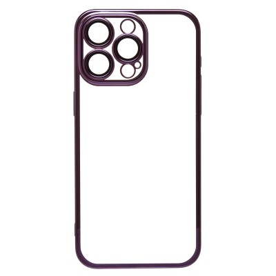 Чехол-накладка для Apple iPhone 15 Pro Max (фиолетовый) - PC073 с закрытой камерой