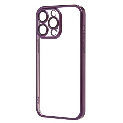 Чехол-накладка для Apple iPhone 15 Pro Max (фиолетовый) - PC073 с закрытой камерой