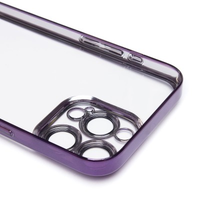 Чехол-накладка для Apple iPhone 15 Pro Max (фиолетовый) - PC073 с закрытой камерой