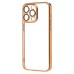 Чехол-накладка для Apple iPhone 15 Pro Max (желтый) - PC073 с закрытой камерой