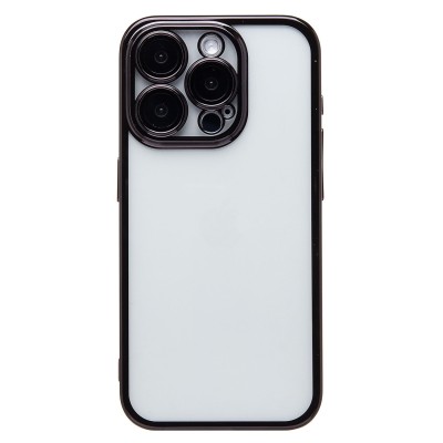 Чехол-накладка для Apple iPhone 15 Pro (черный) - PC073 с закрытой камерой