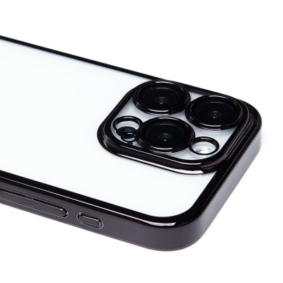 Чехол-накладка для Apple iPhone 15 Pro (черный) - PC073 с закрытой камерой