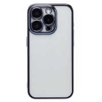 Чехол-накладка для Apple iPhone 15 Pro (синий) - PC073 с закрытой камерой
