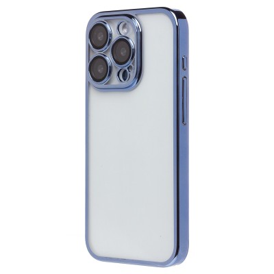 Чехол-накладка для Apple iPhone 15 Pro (синий) - PC073 с закрытой камерой