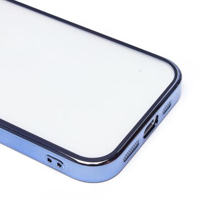 Чехол-накладка для Apple iPhone 15 Pro (синий) - PC073 с закрытой камерой