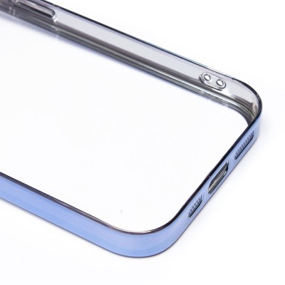 Чехол-накладка для Apple iPhone 15 Pro (синий) - PC073 с закрытой камерой