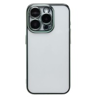 Чехол-накладка для Apple iPhone 15 Pro (зеленый) - PC073 с закрытой камерой