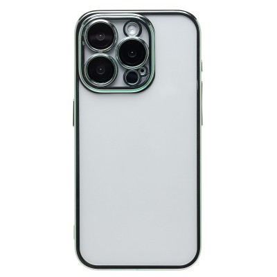 Чехол-накладка для Apple iPhone 15 Pro (зеленый) - PC073 с закрытой камерой