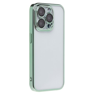 Чехол-накладка для Apple iPhone 15 Pro (зеленый) - PC073 с закрытой камерой