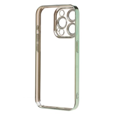 Чехол-накладка для Apple iPhone 15 Pro (зеленый) - PC073 с закрытой камерой