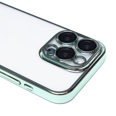 Чехол-накладка для Apple iPhone 15 Pro (зеленый) - PC073 с закрытой камерой