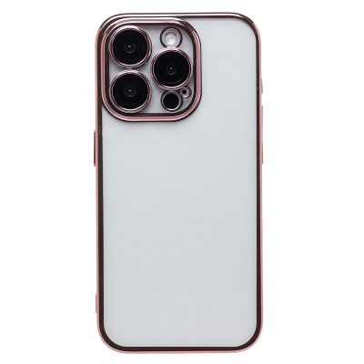Чехол-накладка для Apple iPhone 15 Pro (розовое золото) - PC073 с закрытой камерой