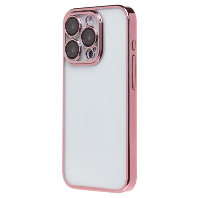 Чехол-накладка для Apple iPhone 15 Pro (розовое золото) - PC073 с закрытой камерой