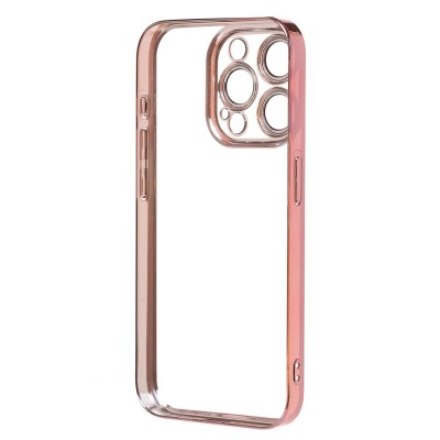 Чехол-накладка для Apple iPhone 15 Pro (розовое золото) - PC073 с закрытой камерой