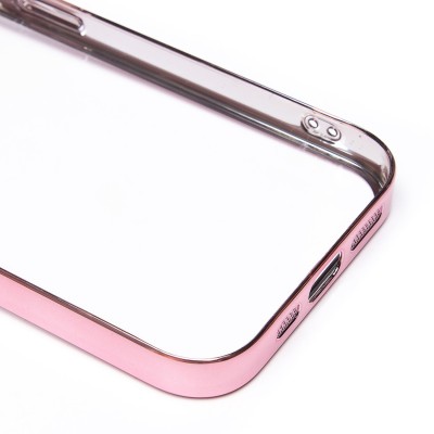 Чехол-накладка для Apple iPhone 15 Pro (розовое золото) - PC073 с закрытой камерой