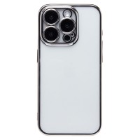 Чехол-накладка для Apple iPhone 15 Pro (серебяный) - PC073 с закрытой камерой