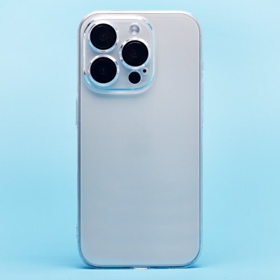 Чехол-накладка для Apple iPhone 15 Pro (прозрачный) - PC073 с закрытой камерой