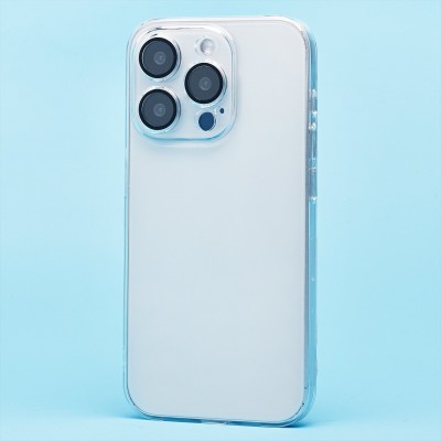 Чехол-накладка для Apple iPhone 15 Pro (прозрачный) - PC073 с закрытой камерой