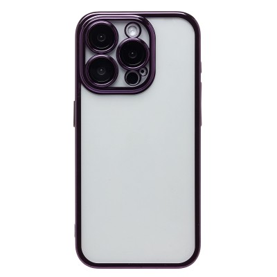 Чехол-накладка для Apple iPhone 15 Pro (фиолетовый) - PC073 с закрытой камерой