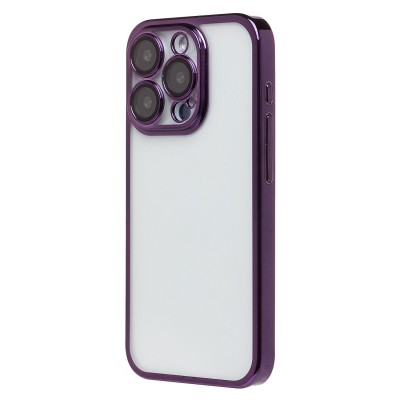 Чехол-накладка для Apple iPhone 15 Pro (фиолетовый) - PC073 с закрытой камерой
