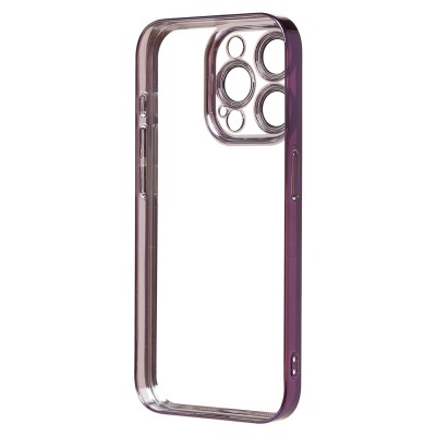 Чехол-накладка для Apple iPhone 15 Pro (фиолетовый) - PC073 с закрытой камерой