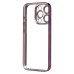 Чехол-накладка для Apple iPhone 15 Pro (фиолетовый) - PC073 с закрытой камерой