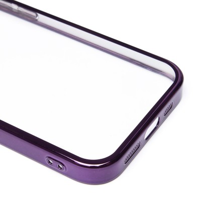 Чехол-накладка для Apple iPhone 15 Pro (фиолетовый) - PC073 с закрытой камерой