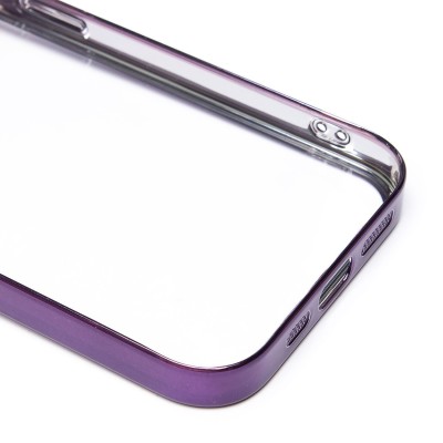 Чехол-накладка для Apple iPhone 15 Pro (фиолетовый) - PC073 с закрытой камерой