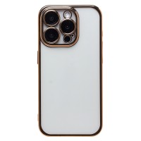 Чехол-накладка для Apple iPhone 15 Pro (желтый) - PC073 с закрытой камерой