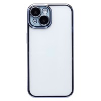 Чехол-накладка для Apple iPhone 15 (синий) - PC073 с закрытой камерой